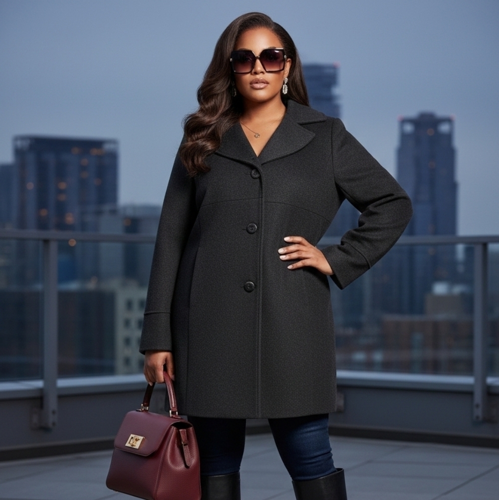 Elegant Black Women's Coat
